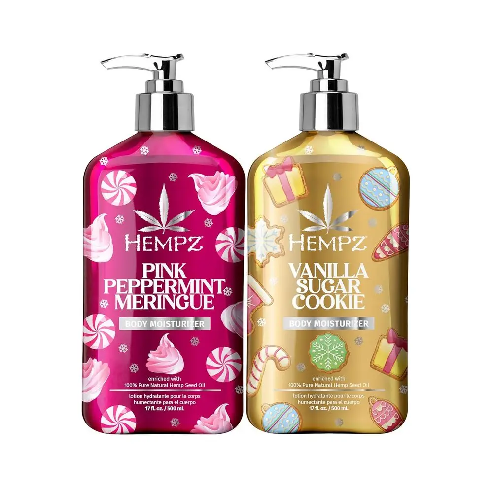

day Body Lotion 2-Pack, Pink Peppermint Meringue and Vanilla rosted Sugar Cookie Moisturizer, all and Winter Body Care, Git or M