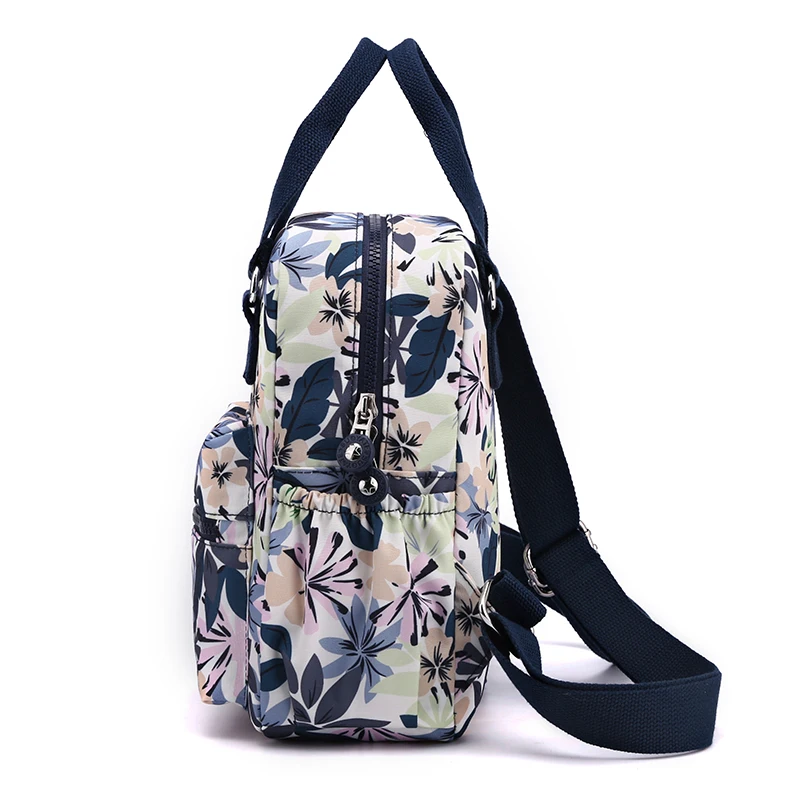 High Quality Women Backpack Flower Printing Nylon Trekking Rucksack Girl Shoulder Bag Female Hiking Outdoor Top-handle bag