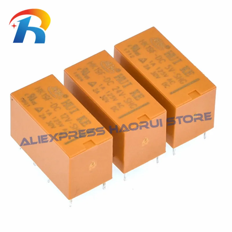 5Pcs Signal Relays HK19F-DC3V-SHG HK19F-DC5V-SHG HK19F-DC9V-SHG HK19F-DC12V-SHG HK19F-DC24V-SHG HK19F DC3V 5V 9V 12V 24V 8Pin 2A