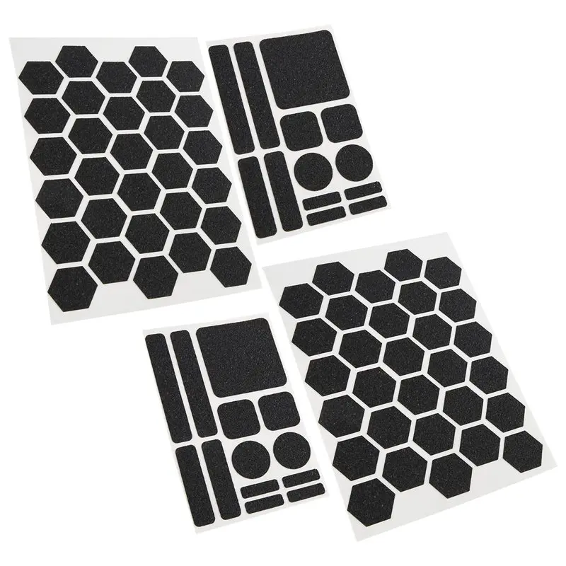 4 Pack Anti-Slip Grip Tape Stickers, Different Shapes Phone Grip Strips Reusable Pre-Cut Adhesive Decals Tablet Patches-AA26