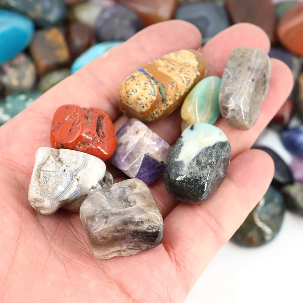 

200g/Bag Irregular Tumbled Cracked Natural Stones Random Mix Color Defective Polished Crystals Bulk Rocks Imperfect Gemstones