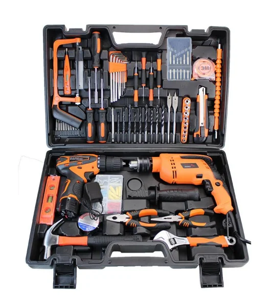 Hot Sale 70PCS multi-function 12V cordless drill power tool set rechargeable electric drill and impact drill set