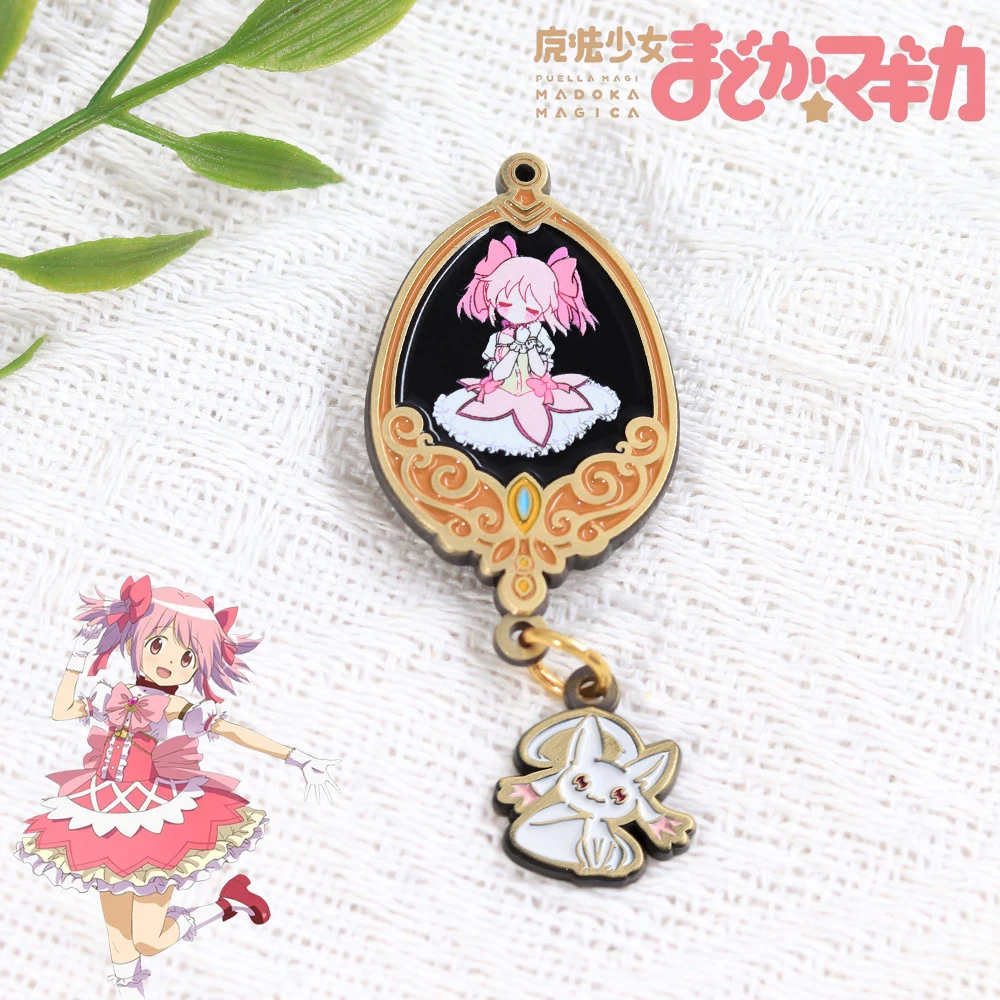 Anime Puella Magi Madoka Magica Kaname Madoka Cosplay Badge Metal Brooches Costume Pins Bag Decoration Jewelry Accessories