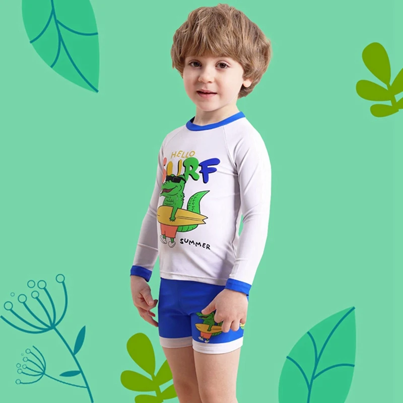 Summer Kids Boys Swimsuit Cute Cartoon Print 4-8 Years Children Board Shorts Children Boy Swimwear Beach Surfing Suit