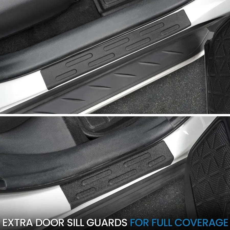 مجموعة الحصير لسيارة Toyota RAV4 20192025 تتضمن واقي عتبة الباب الإضافي الهجين، TPE لجميع الأحوال الجوية، حصيرة مسند الظهر، بطانة البضائع للسيارة #5