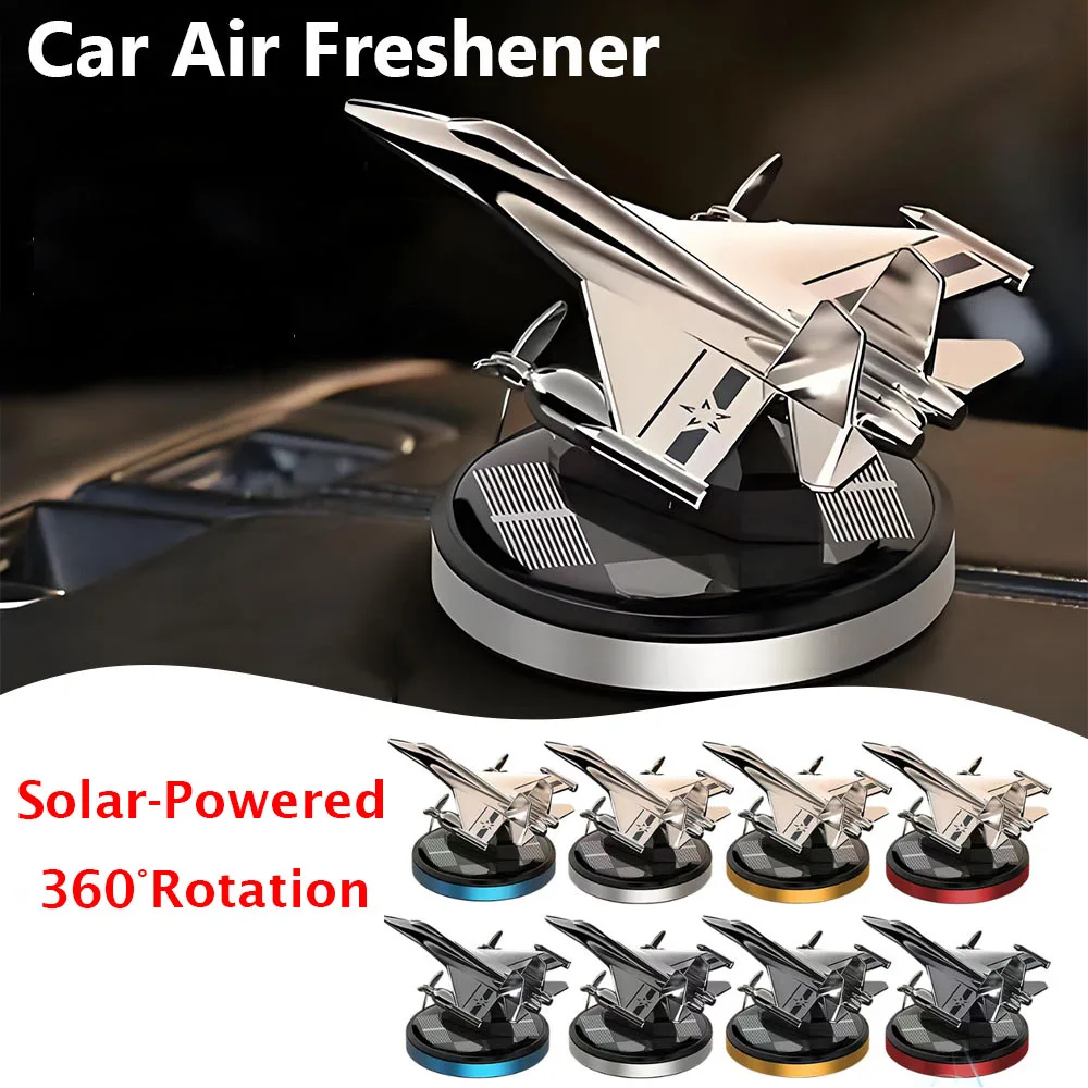 

Car Solar Rotating Fighter Ornament Solar-powered Rotating Fighter Jet Plane Premium Perfume Seat Ornament Exquisite Decoration