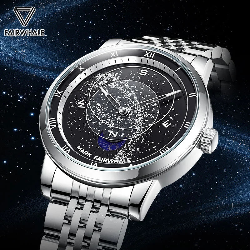 Mark Fairwhale 5053 Starry Sky Watch for Men Luxury Waterproof Quartz Watch Fashion Starry Sky Watches for Men Relogio Masculino