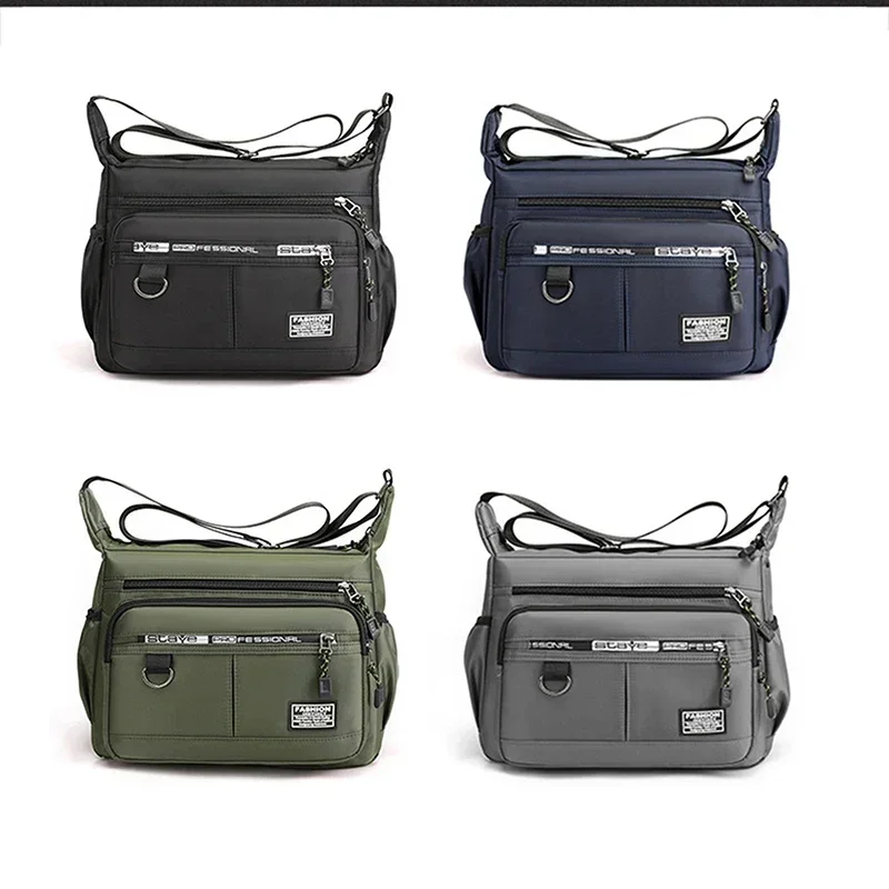 Robuste Multi-Pocket-Business-Umhängetasche für Männer und Frauen, lässige Business-Handtasche mit mehreren Fächern – Detail 2