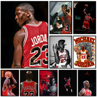 1PC M-michael Jordan Poster Self-adhesive Art Waterproof Paper Sticker Coffee House Bar Room Wall Decor