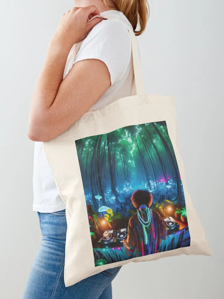 Mycelium DJ Tote Bag large tote bag canvas shopping bag Women's
