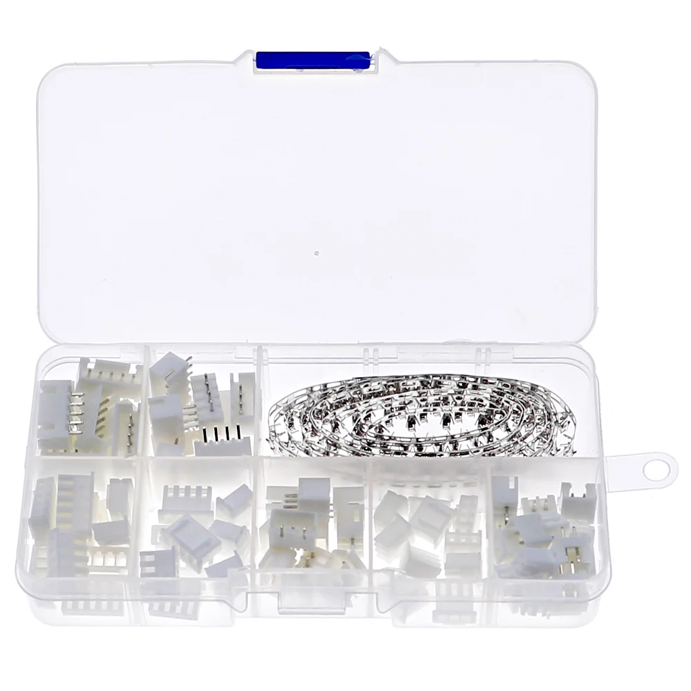 230pcs/Box XH2.54 2p 3p 4p 5p Terminal Socket Header Wire Adaptor Cable terminals JSt Connectors DIY Electronic Set