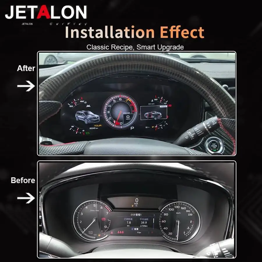 12.3'' Speedometer LCD Dashboard Smart Cluster For Cadillac XT5 XT6 2016-2024 Instrument Instrument Upgrade Screen Speedometer