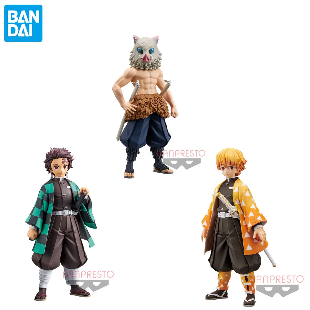 

Оригинальные фигурки bansoon Demon Slayer Kamado Tanjirou аниме Подлинная Коллекционная модель в коробке куклы игрушка орнамент подарок