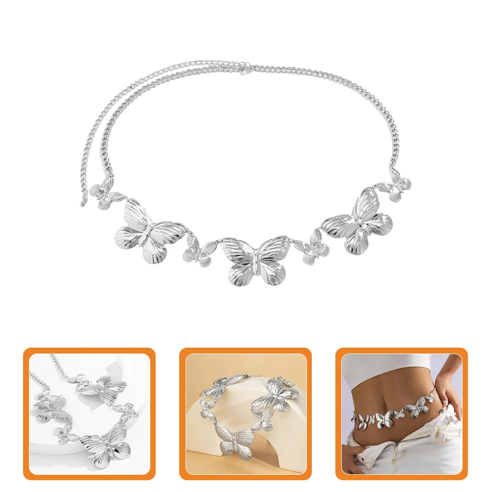 Butterfly Waist Chain Belt Butterflies Bikinis Belts for Women Metal (alloy) Girls Accessories Women's