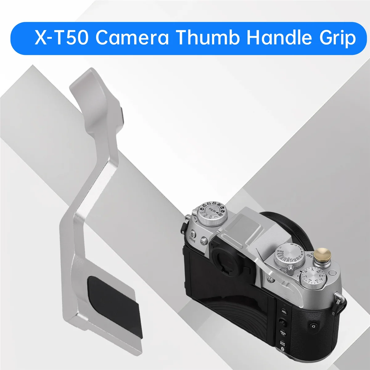 ! ขาย TOP X-T50 กล้อง Thumb Handle Grip ในตัวรองเท้าเย็น Mount ปกป้องรองเท้าร้อนสบาย Grip สําหรับ X-T50 B