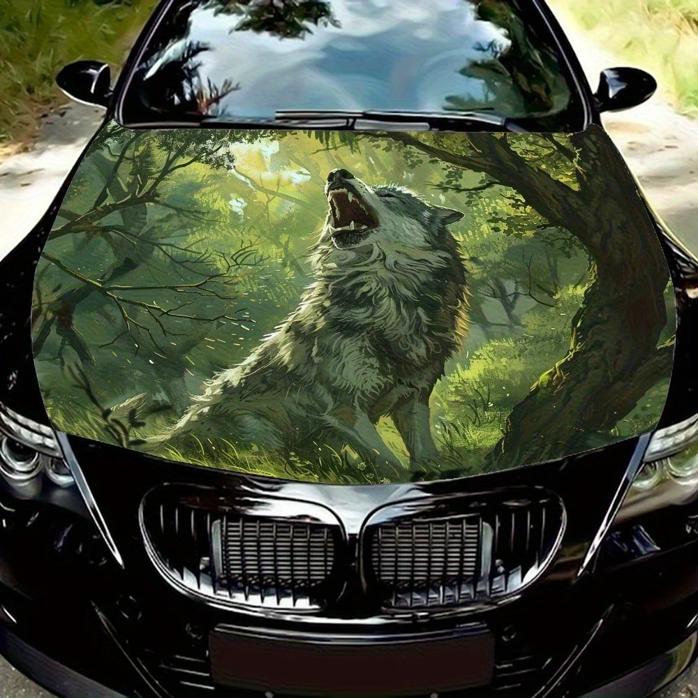 

Наклейка на капот автомобиля Howling Timber Wolf — яркая наклейка из ПВХ для автомобилей, мотоциклов и грузовиков, самоклеящаяся и прочная наклейка на капот