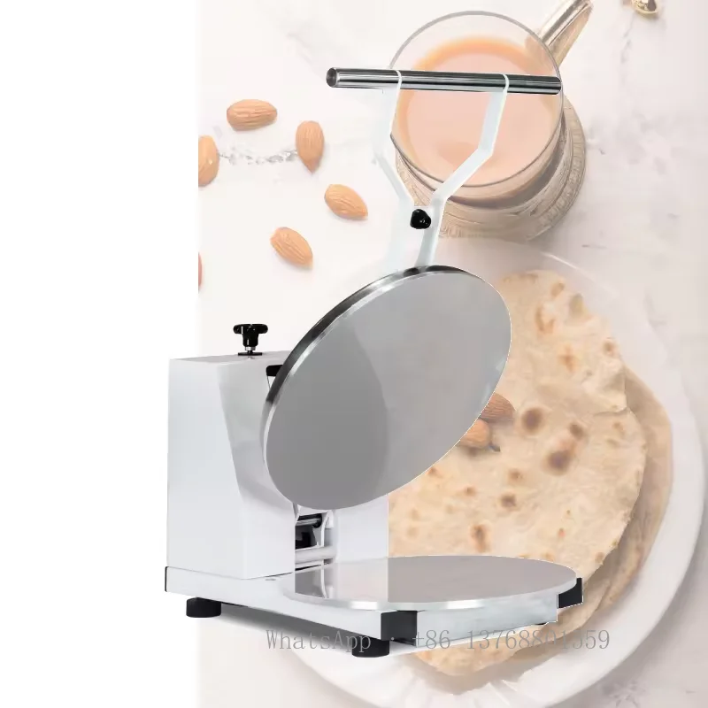 Roti flour tortilla making machine in canada mexico pancake spreader commercial table top dough sheeter