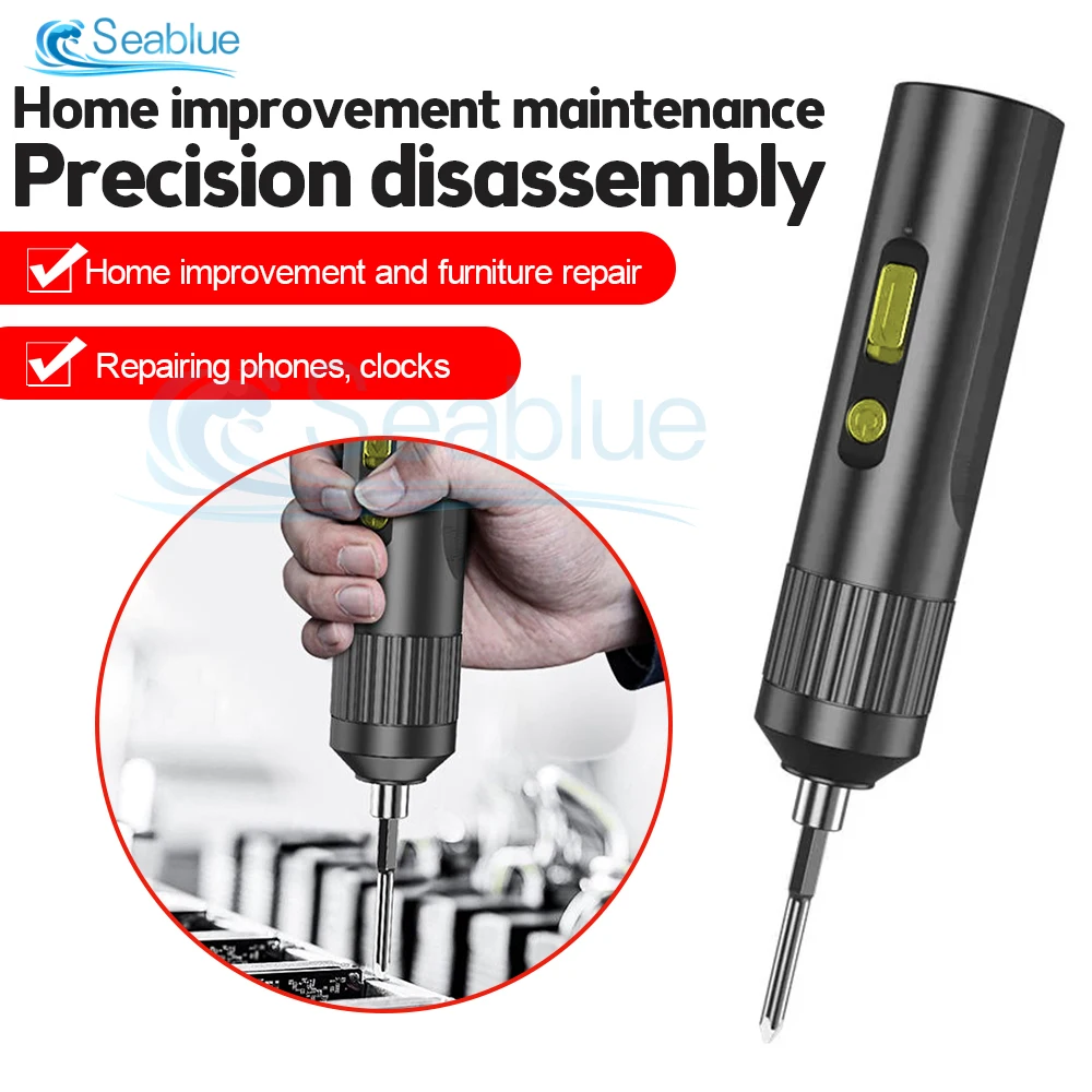 Portable Mini Electric Screwdriver Smart Cordless Automatic Screwdriver Multi-function Bits Portable Power Tools Set with Bits