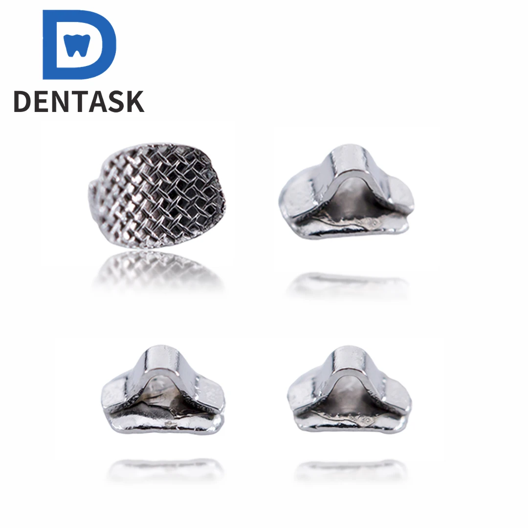 10 teile/beutel DENTASK Dental Kieferorthopädische Direkt Bond Öse Traktion Haken Lingual Bondbare Buttos Runde Rect Basis Zahnmedizin Material