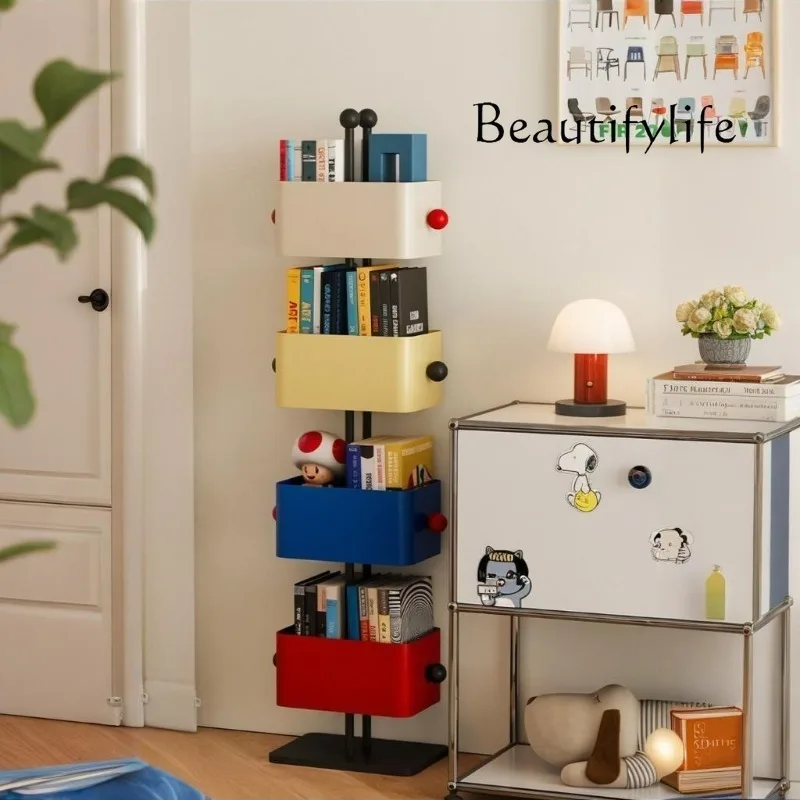 Four-layer Ironwork Shelves Organizers Living Room Multifunction Storage Holders Magazine Shelf Display Stand Home Storage