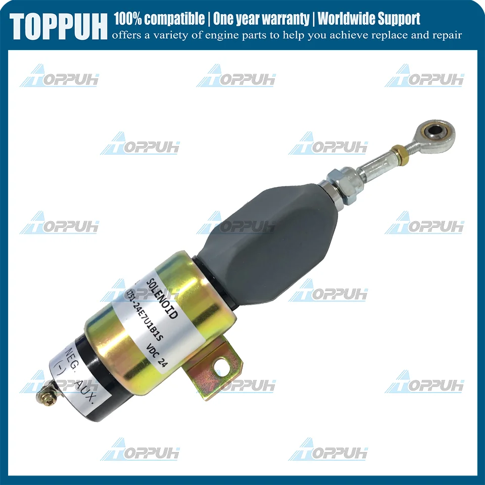 1751-24E7U1B1S 24V Stop Solenoid Valve 2 terminals For Cummins