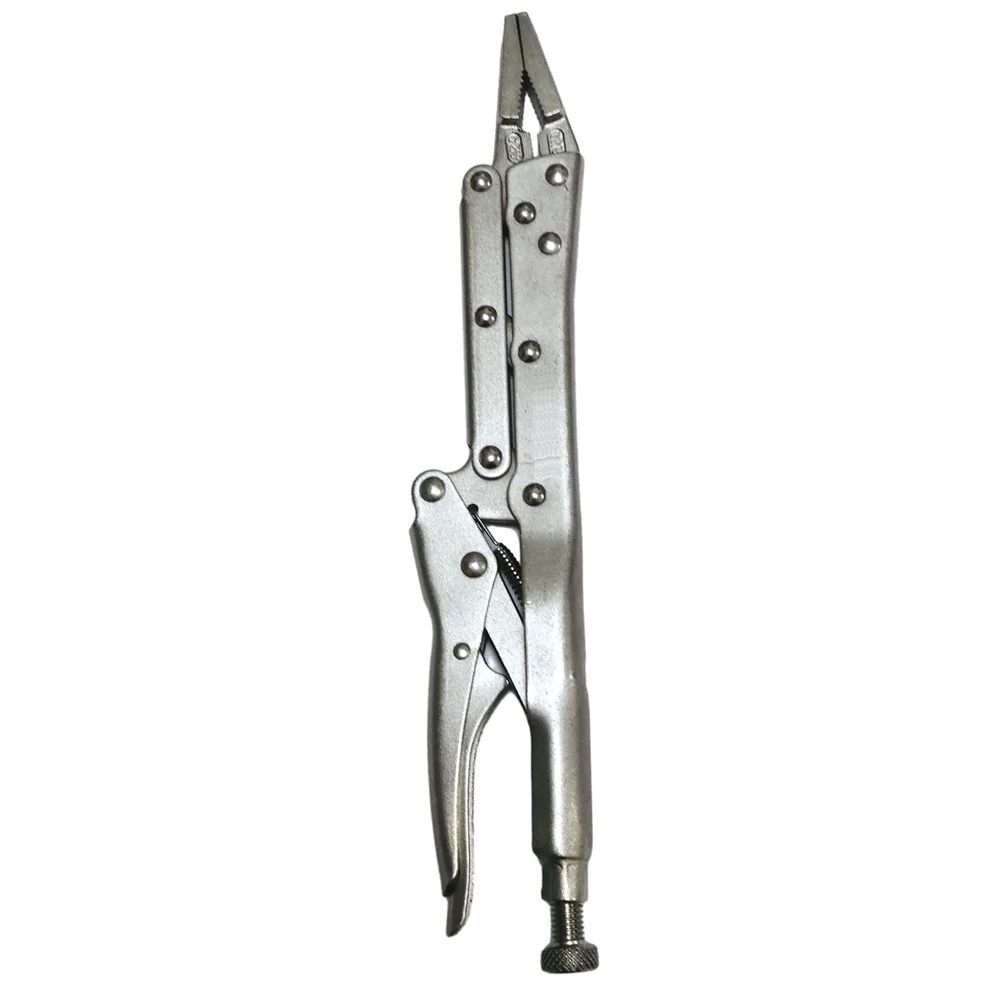 3PC 12 Inch Extra Long Reach Vise-Grip Locking Pliers Straight 45 and 80 Degree Hand To Reach Place Vehicle Repair Tools