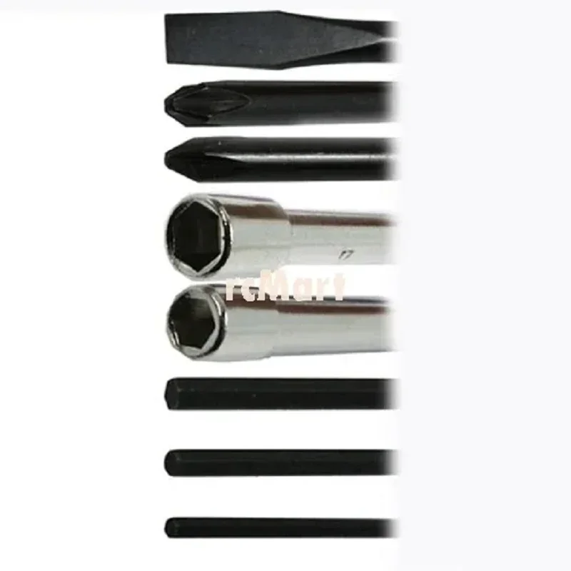 Tamiya 74085 Set di cacciaviti e cacciaviti per dadi esagonali - Strumenti artigianali per modelli con custodia per modellismo fai-da-te