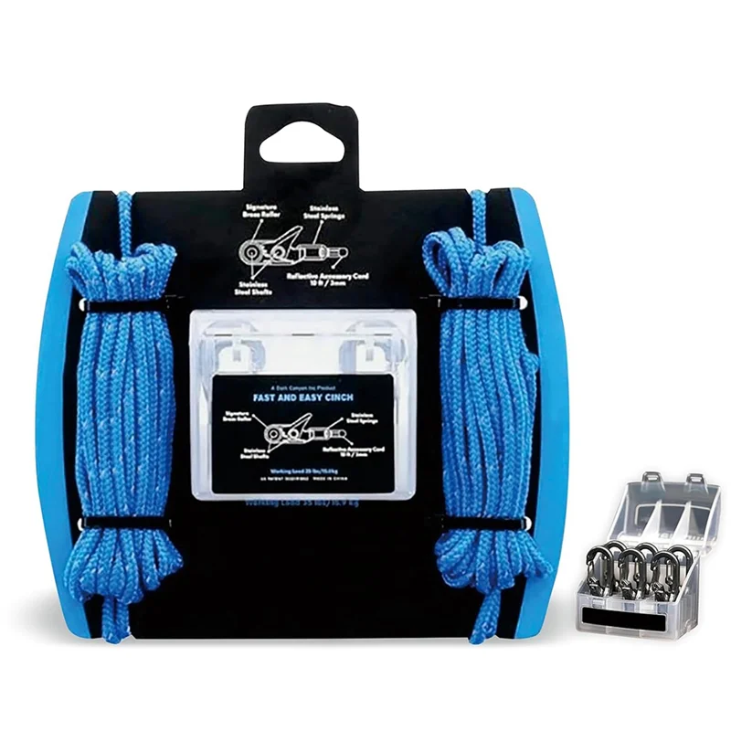 ABMH-Outdoor Tensioner With Rope Roller Paracord Cinching Tool For Camping, Hiking & Boating Outdoor Tool Line Puller