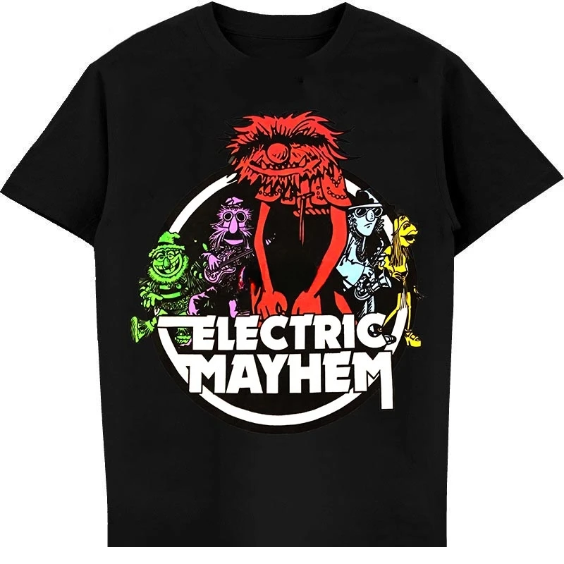 Kumiu Mighty Fine s Electric Mayhem Men's Fashion T-shirt  t shirts for men New Arrival streetwear  Hot Sale 2024