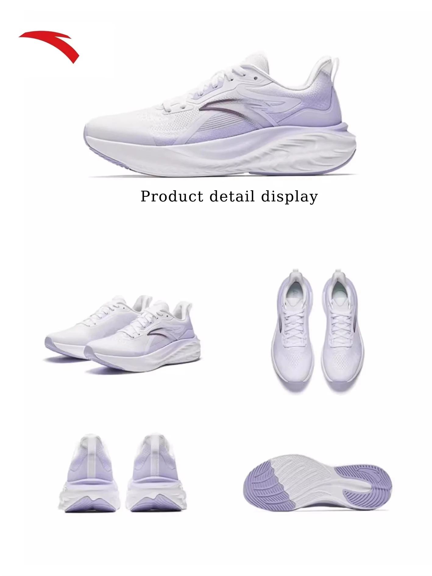 ANTA Women's Sports Shoes New Lightweight Soft Bottom Breathable and Comfortable Running Shoes