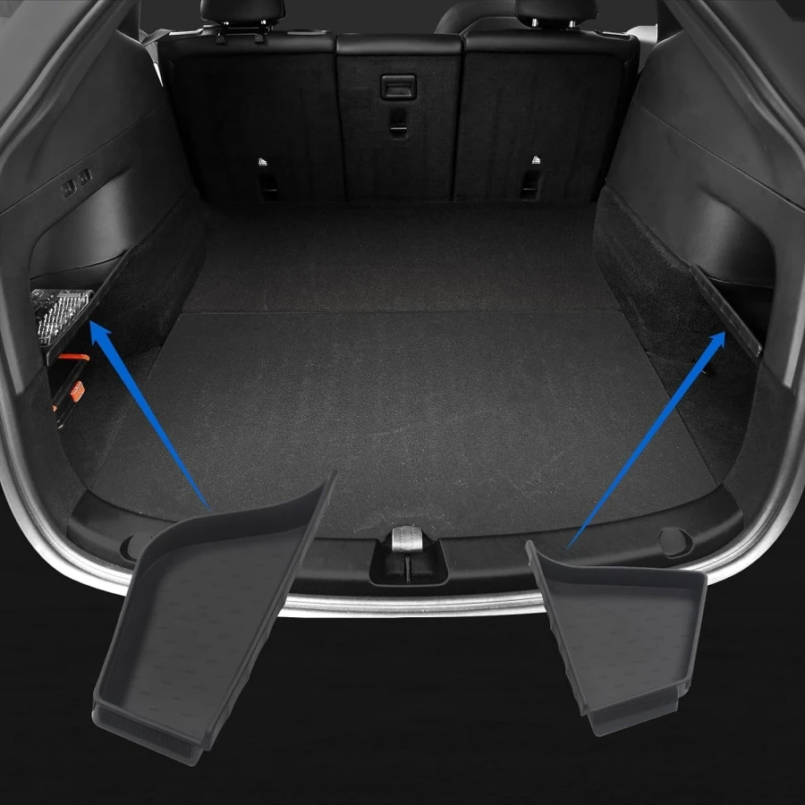 Per Tesla Model Y 2021-2024 posteriore tronco laterale vassoio portaoggetti Organizer bordo TPE Trunk Divider Storage a berlino Austin Shanghai