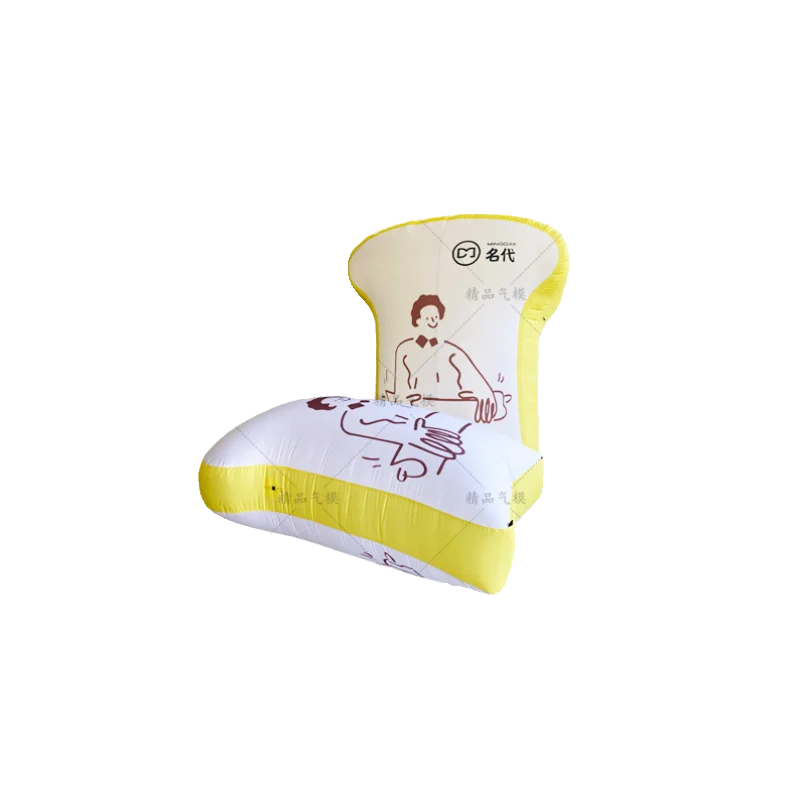 Cartoon Inflatable Toast Bread Bagel Air Model Simulation Dessert Bakery Entrance Market Activity Drainage Props
