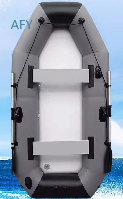 Rubber Boats for Fishing Kayaks Inflatable Hard Bottom Rafting Hovercraft with Lower Nets for Outdoor Water Sports Recreation