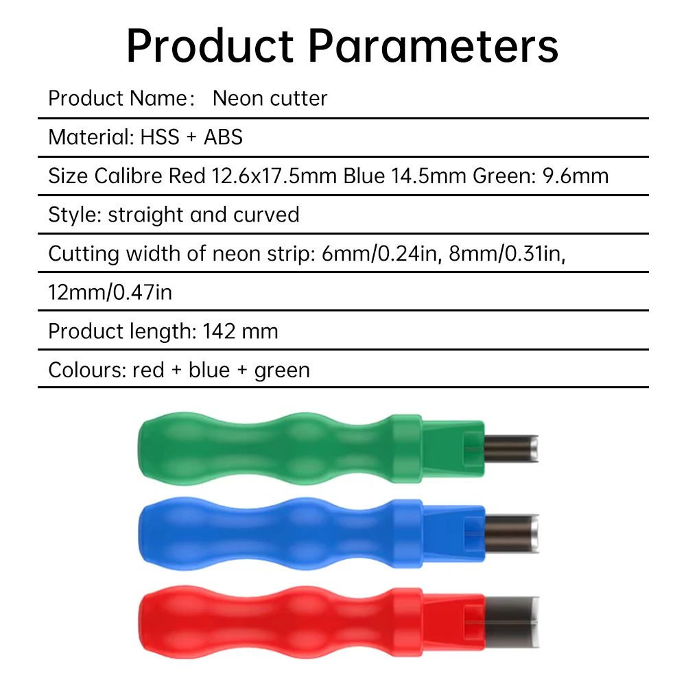 LED Neon Light Cutter Carving Knife Hand Tools Split Type Silicone Round Right Angle Arc Cutter Red/Blue/Green Woodworking Tool