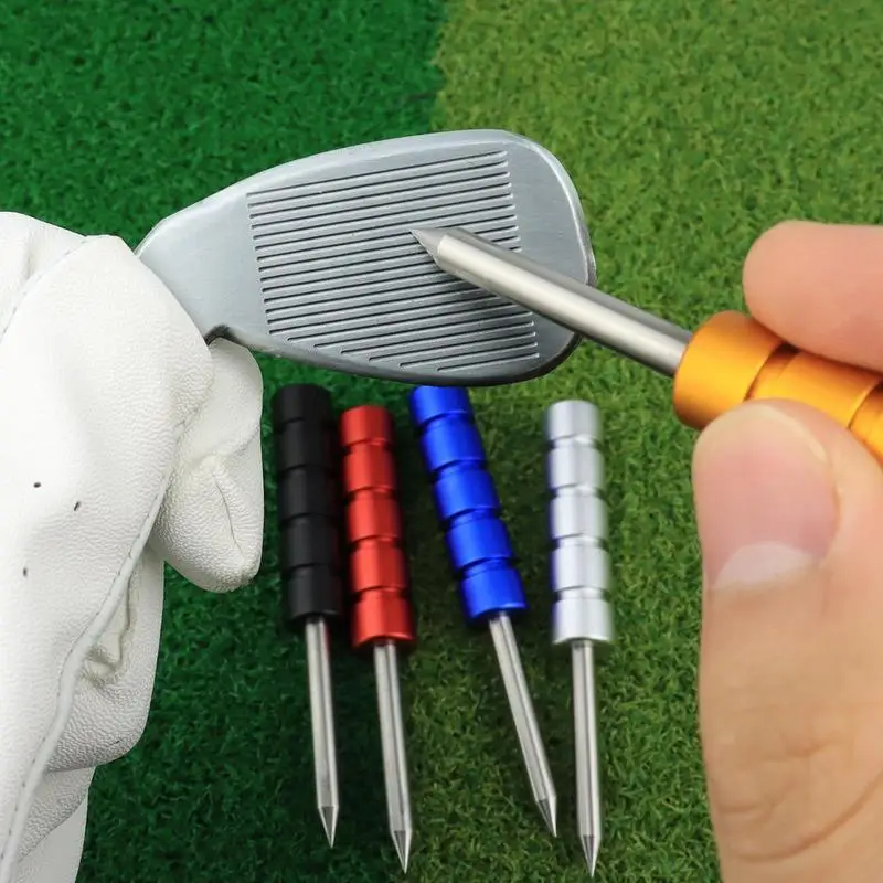 Edelstahl Golf Divot Reparatur Werkzeug Pitch Nut Reiniger Golf Reparatur Werkzeug Marker Gabel Stift Golf Zubehör Putting Green Gabel