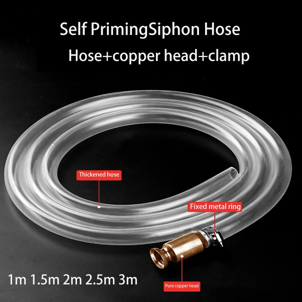 1M 1.5M 2M 2.5M 3M Self-Priming Oil Pump Copper Filling Pipe Manual Pump Oil Pipe Accessories Siphon Joint Siphon Pipe PVC Pipe