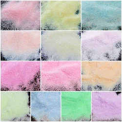 10g/bag Colorful Sugar Nail Glitter Colorful Shiny Candy Powder Coat Effect White Black Transparent Dust Nails Art DIY Supplies