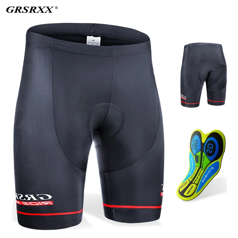 GRSRXX Summer Cycling Shorts Men\'s Bike Pants MTB Shockproof 5D Gel Pad Tights Breathable Road Racing Bicycle Sports Clothing