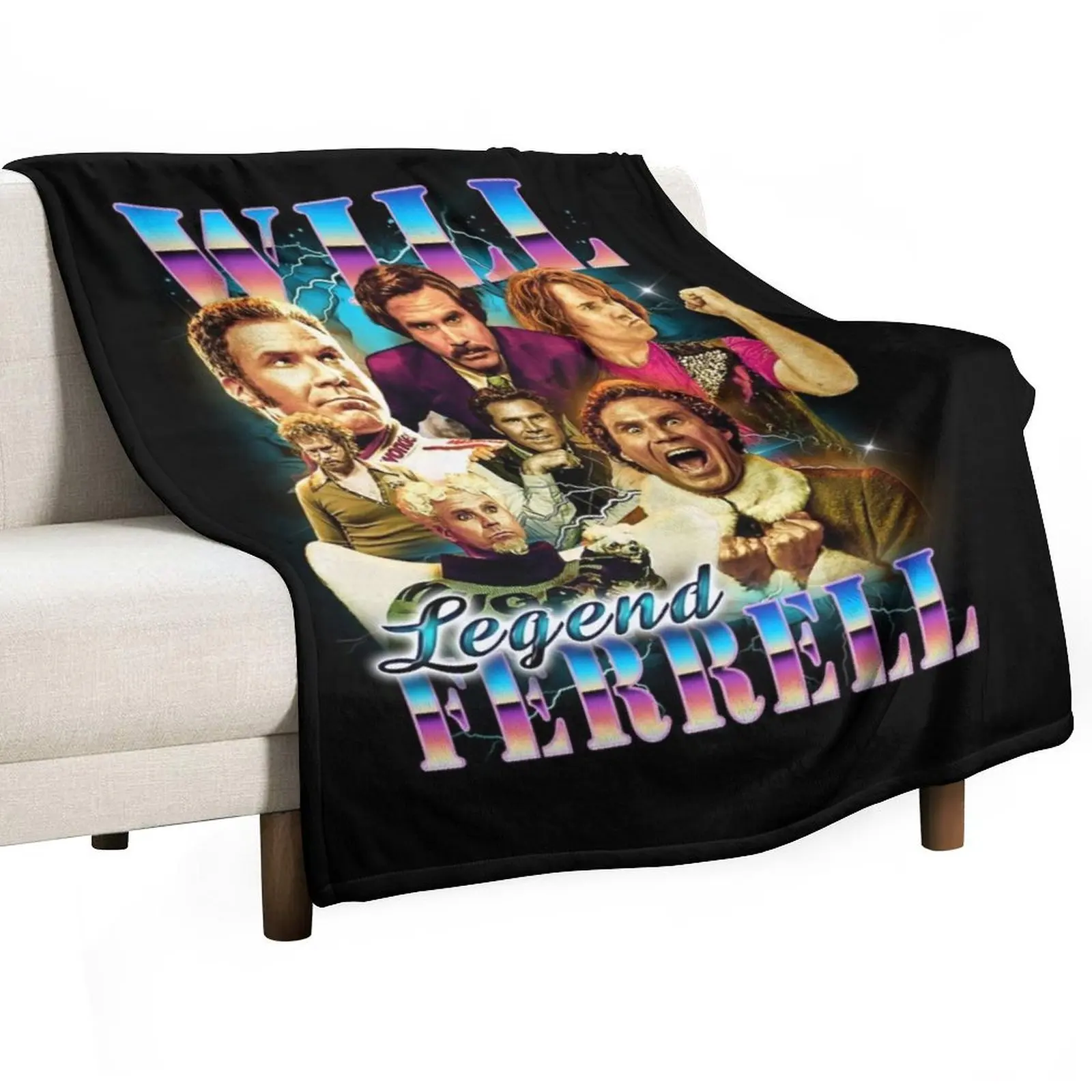 Will Ferrell - legend - 90's bootleg style design Throw Blanket Thin Loose Summer for babies Tourist Plaid Blankets