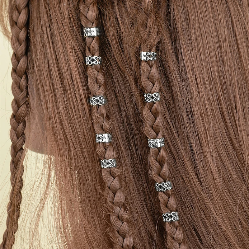 5-10Pcs/Bag Fashion Vintage Women Spiral Hair Accessories Ethnic Style Spiral Hair Tie Hairpin Jewelry Dirty Braid Hair Buckles