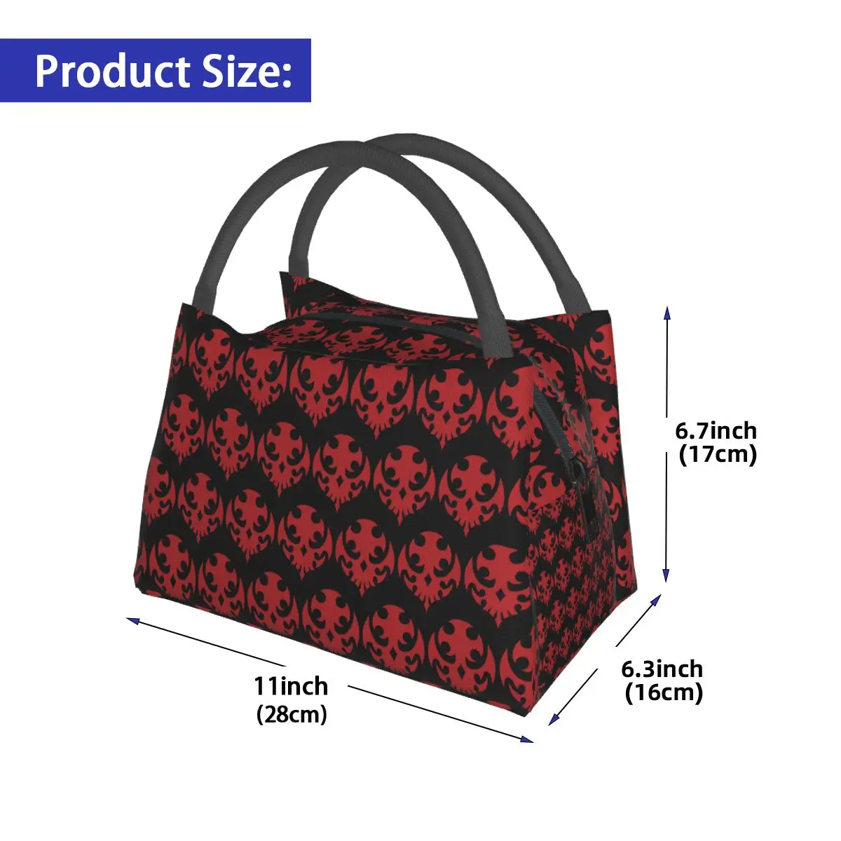Neo The World Ends With You Reaper Insulated Lunch Bag for Women Children Portable Food Boxes Thermal Lunch Box Tote