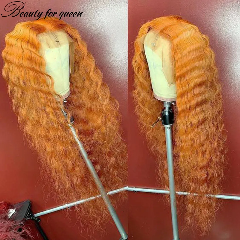 カラーロングヘアウィッグ 13x4 フロントレースウィッグ ボディウェーブ レースフロントウィッグ 100%人毛 グルーレスウィッグ 人毛既製ウィッグ