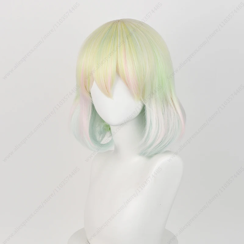 Houseki no Kuni Diamond Cosplay Wig 33cm Short Mixed Color Heat Resistant Synthetic Wigs