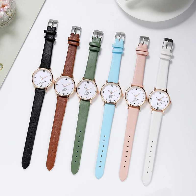 Color candy pure and fresh lady quartz watch an arrow through the heart personality women\'s belt wholesale watches 17