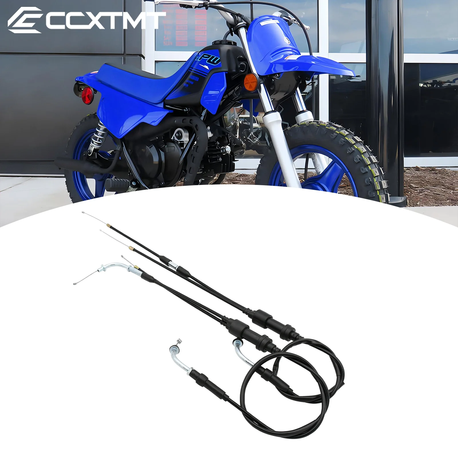 Motorcycle Throttle Cable Assembly For Yamaha PY50 Peewee 50 1981-2015 PW50 Y-Zinger 1981-2009 BW80 1986 - 1990 PW80 1985 - 2007