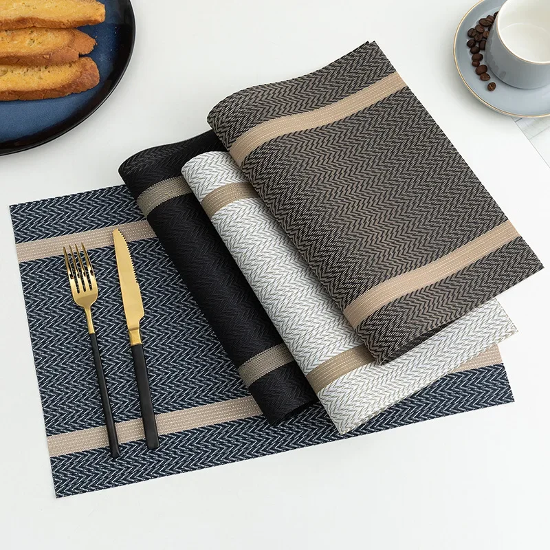 PVC Placemat for Dining Table Mat Set Linens Place Mat Accessories Cup Wine Decorative Mat Placemats for Table