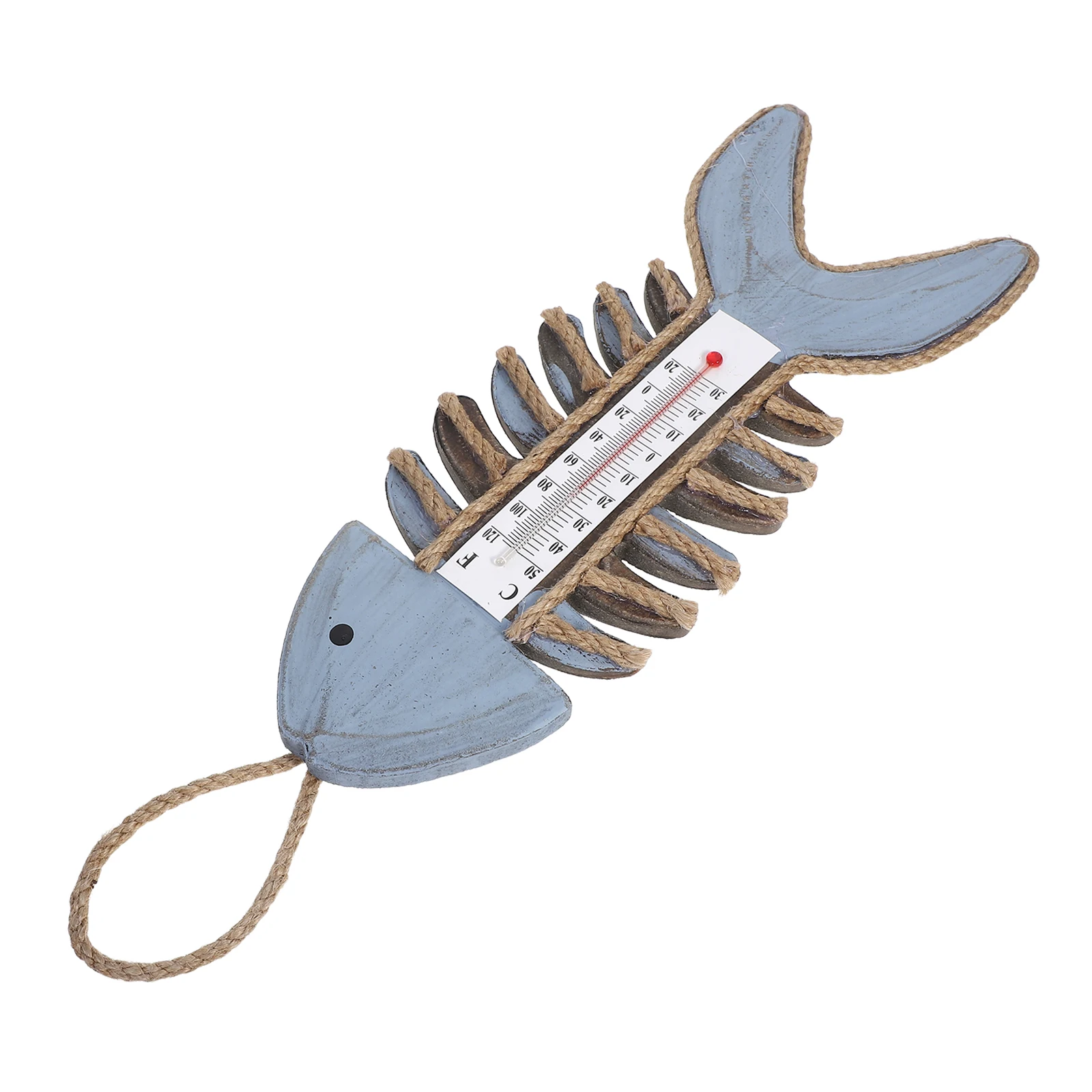 

Fish Bone Wall Thermometer Hanging Temperature Gauge for Entryway Living Room Decor Accurate Climate Monitoring