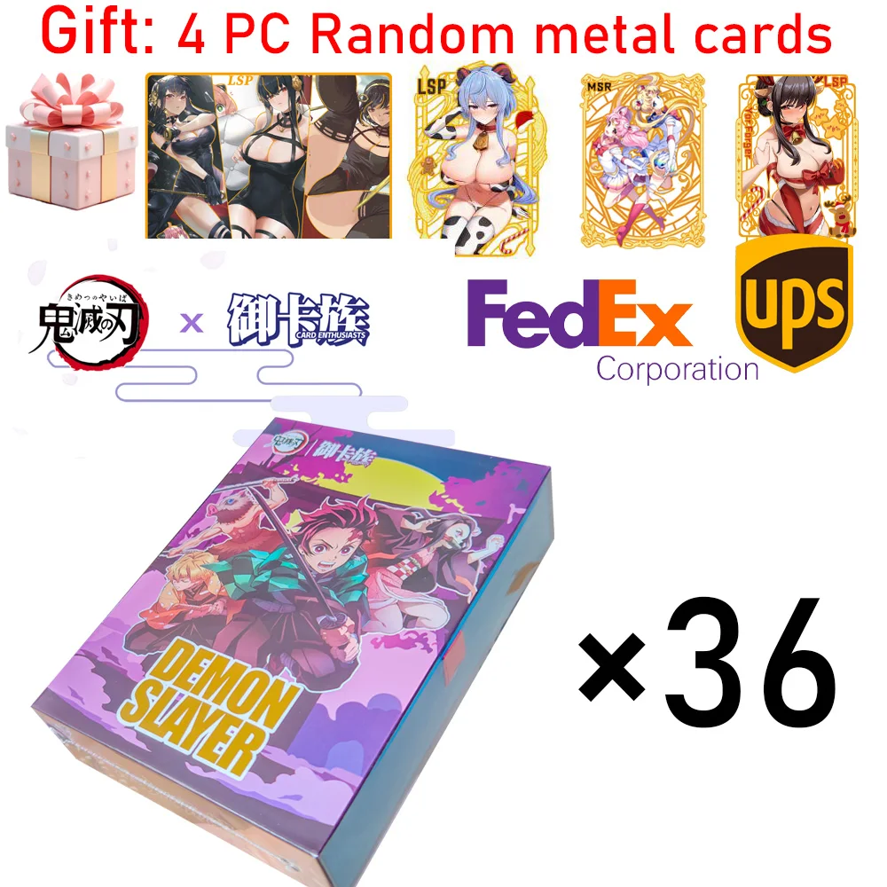 Wholesale Card Enthusiasts Vol.1 Demon Slayer Collection Card Kimetsu No Yaiba Anime Nezuko Flowing Sand Enamel Cards Gift