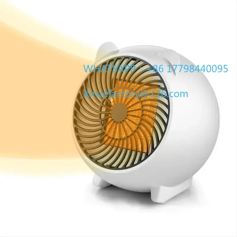 Portable PTC Ceramic Space Heater with Thermostat - 220V Mini Electric Heater for Indoor Office, Desktop, and Home