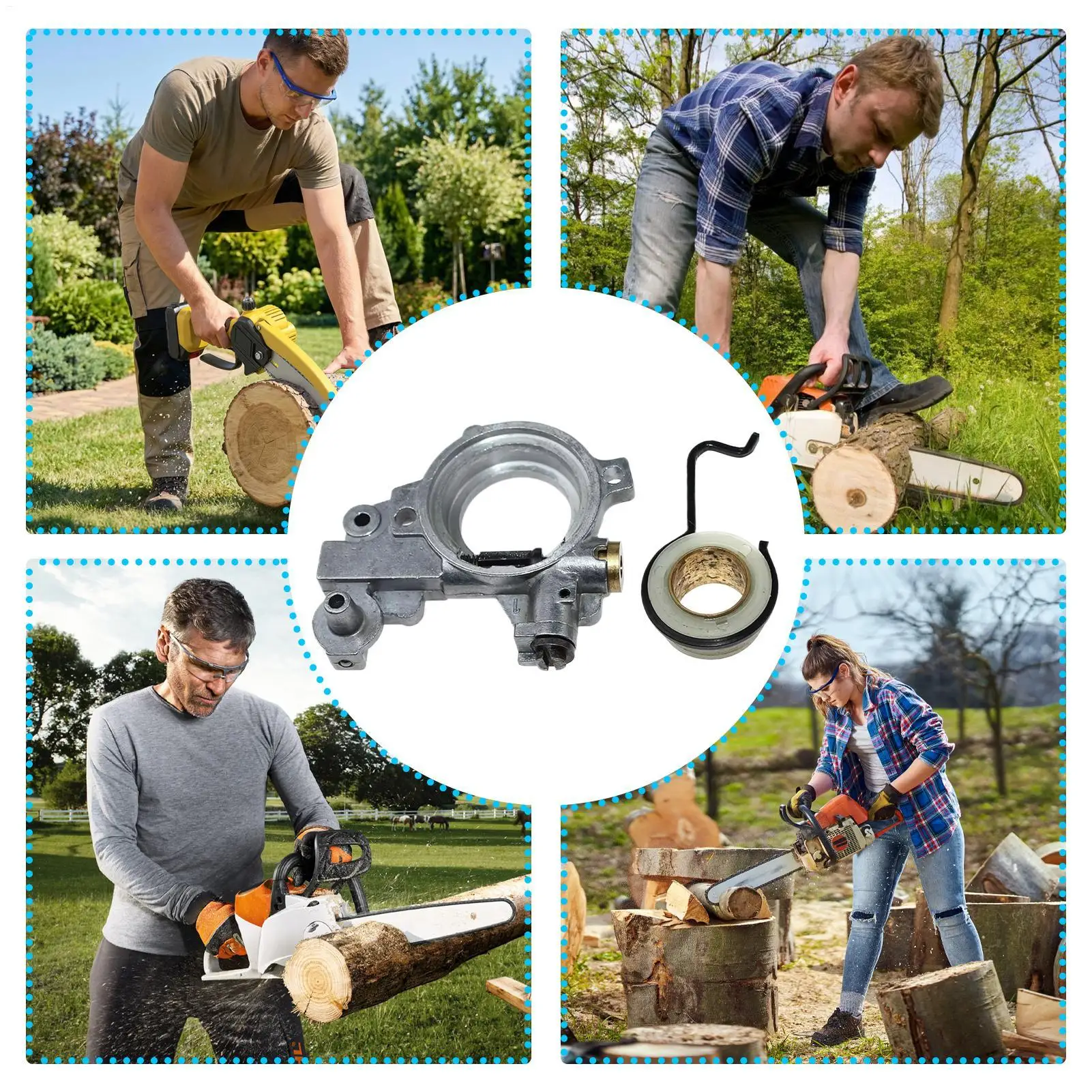 

Запасной масляный насос для бензопилы, профессиональный комплект для смазки с червячной передачей, для арбористов, лесорубов и домашнего использования